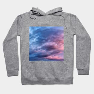 SCENERY 10 - Pink Cloud Blue Sky Sunset Hoodie